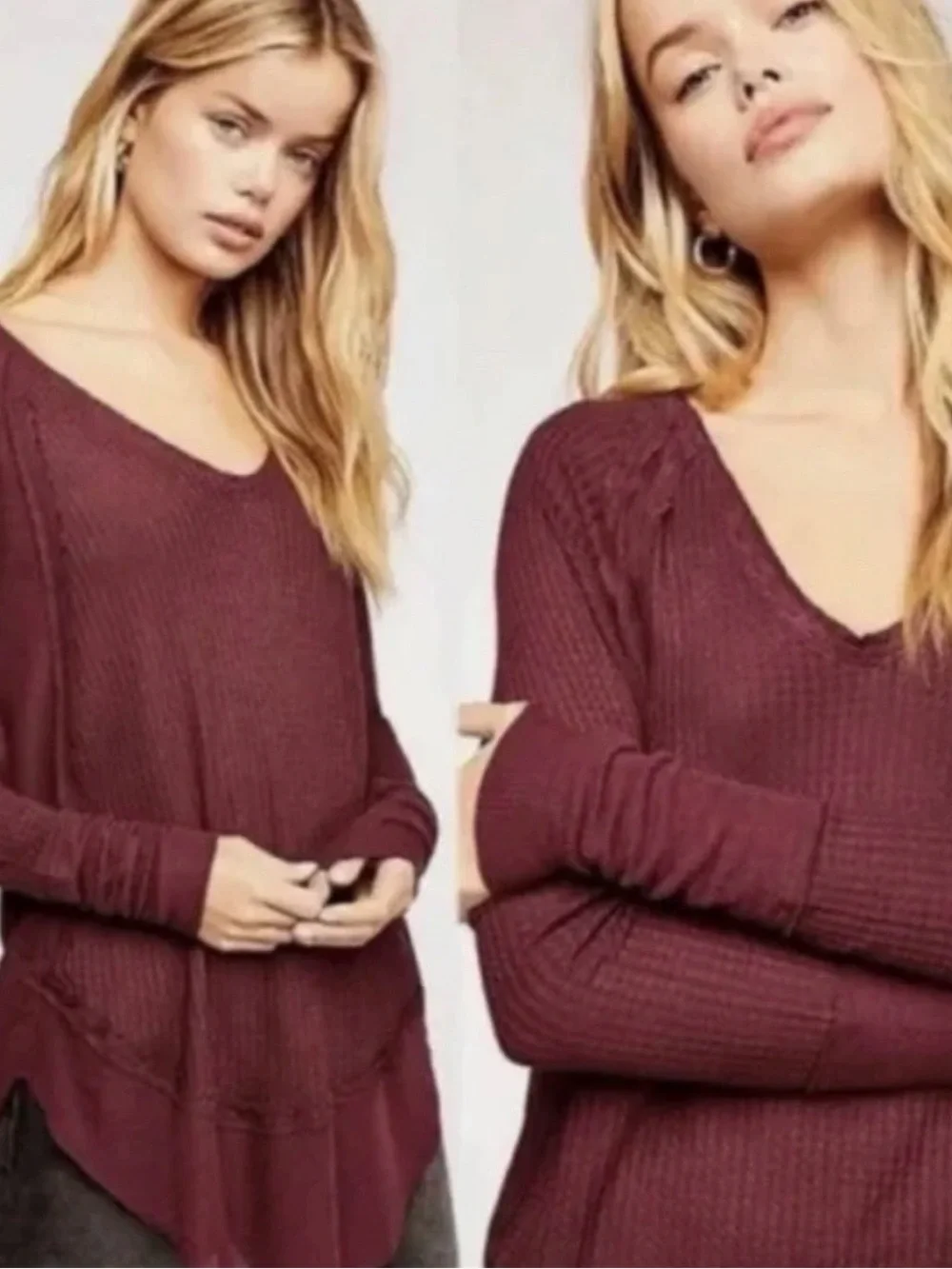Free People - We The Free Catalina Waffle Knit Top Small - Picture 3 of 11